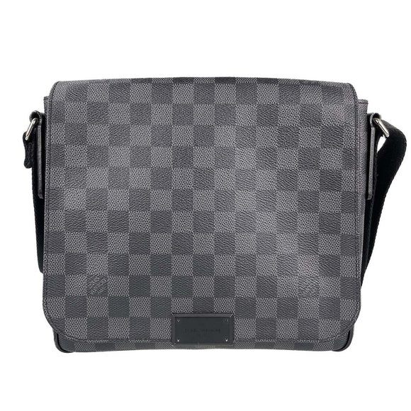 District PM Graphite Leather Black Shoulder Bag - Picture 2 of 10